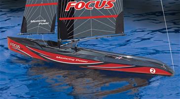 Focus V3 RC Sejlbåd – Stor 2,4 GHz RTR Yacht FlySky i6 Rød-2