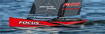Focus V3 RC Sejlbåd – Stor 2,4 GHz RTR Yacht FlySky i6 Rød-3