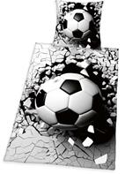 Fodbold 3D Sengetøj - 100 Procent Bomuld