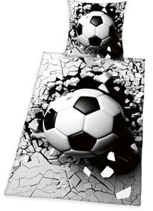 Fodbold 3D Sengetøj - 100 Procent Bomuld
