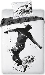 Fodboldspiller Sengetøj 140x200 cm - 100 procent bomuld