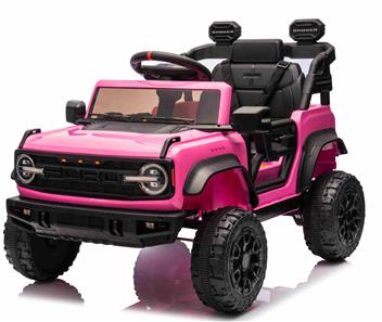 Ford Bronco Raptor elbil til børn 12v Pink m/Gummihjul, Lædersæde, 2.4G-5