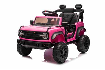 Ford Bronco Raptor elbil til børn 12v Pink m/Gummihjul, Lædersæde, 2.4G-8