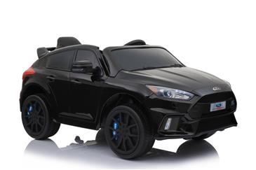 Ford Focus RS EL Bil 12v Sort m/Gummihjul + 2.4G + 7AH-6