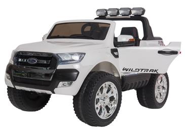 Ford Ranger F650 4x4 12v Hvid m/4x12V + Gummihjul + fjernb