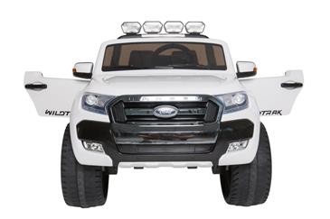 Ford Ranger F650 4x4 12v Hvid m/4x12V + Gummihjul + fjernb-2