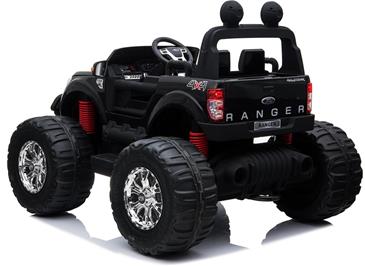 Ford Ranger Monster Truck 4x4 12v Sort m/4x12V + Gummihjul + 2.4G-4