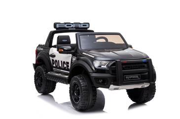 Ford Ranger Raptor 4x4 Politi SUV 12v m/4x35W+Gummihjul + Lædersæde + 10AH-12