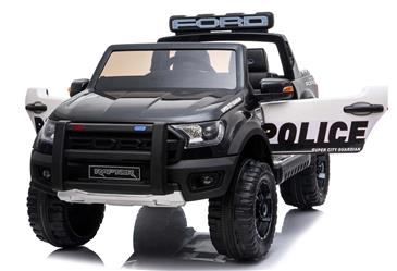 Ford Ranger Raptor 4x4 Politi SUV 12v m/4x35W+Gummihjul + Lædersæde + 10AH-5