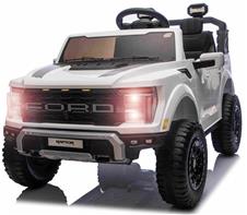 Ford Ranger Raptor Elbil Til børn 21,6V m/Lædersæde, 2.4G RC Hvid