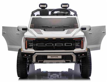 Ford Ranger Raptor Elbil Til børn 21,6V m/Lædersæde, 2.4G RC Hvid-2