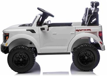 Ford Ranger Raptor Elbil Til børn 21,6V m/Lædersæde, 2.4G RC Hvid-4