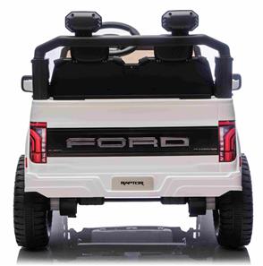 Ford Ranger Raptor Elbil Til børn 21,6V m/Lædersæde, 2.4G RC Hvid-5
