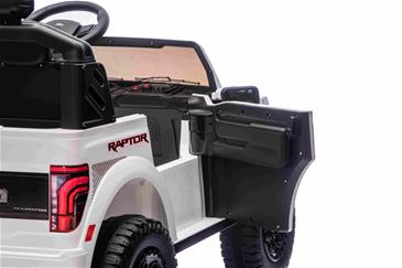 Ford Ranger Raptor Elbil Til børn 21,6V m/Lædersæde, 2.4G RC Hvid-6