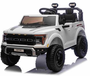 Ford Ranger Raptor Elbil Til børn 21,6V m/Lædersæde, 2.4G RC Hvid-8