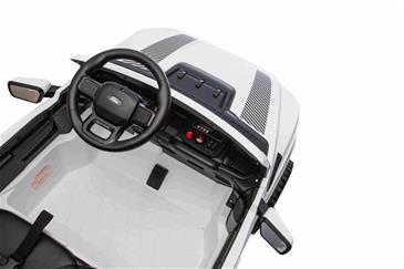 Ford Ranger Raptor Elbil Til børn 21,6V m/Lædersæde, 2.4G RC Hvid-9