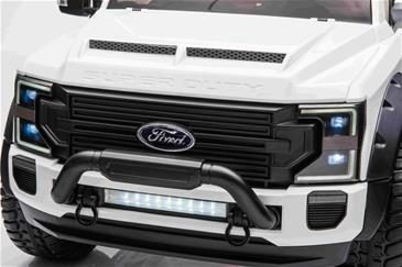 Ford Super Duty Truck m/24V14AH + 4xMotor + Gummihjul + Blødt skumsæde Hvid-6