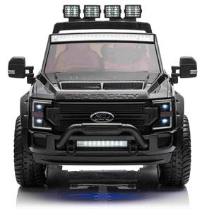 Ford Super Duty Truck m/Lithium + 4xMotor + Gummihjul + Blødt skumsæde Sort-2