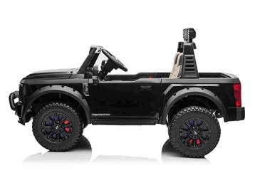 Ford Super Duty Truck m/Lithium + 4xMotor + Gummihjul + Blødt skumsæde Sort-4