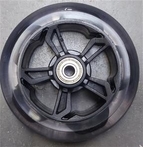 Forhjul Sort til MCU-Sport El Løbehjul LED 14.4V/21,6V