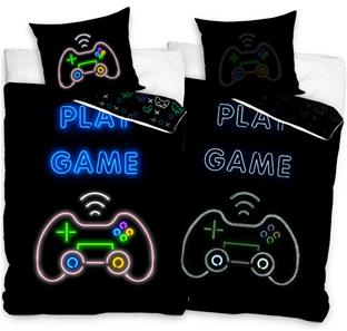 Gamer ''Glow in dark'' Sengetøj - 100 procent bomuld