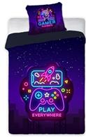 Gamer Neon Sengetøj 140x200 cm - 100 procent bomuld