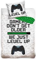 Gamer Sengetøj ''Level up'' - 100 procent bomuld