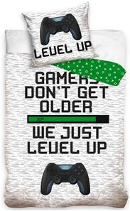 Gamer Sengetøj ''Level up'' - 100 procent bomuld