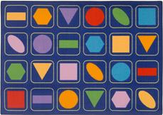 Geometriske Figurer gulvtæppe til børn 133x95