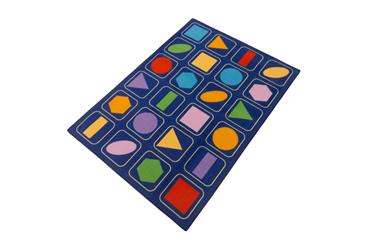 Geometriske Figurer gulvtæppe til børn 133x95-2