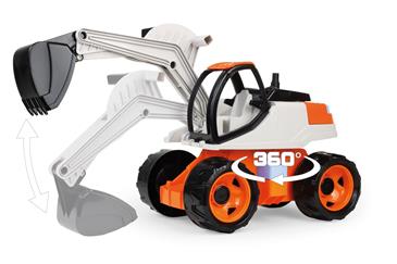 GIGA TRUCKS Gravemaskine Pro – orange/beige – 63 cm-2