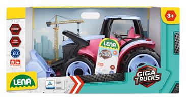 GIGA TRUCKS Traktor med frontlæsser – rosa – 62 cm-4