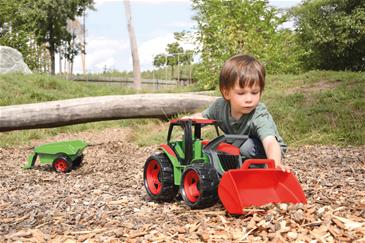 GIGA TRUCKS Traktor med frontskovl og Trailer, 108cm-3