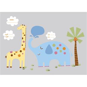 Giraf og elefant Wallstickers-2