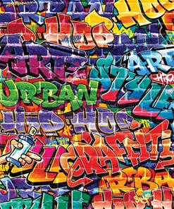 Graffiti tapet 243 x 203 cm-2