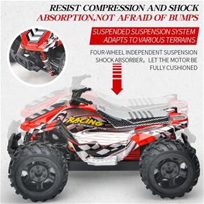 Guokai ATV 1:16 4WD Fjernstyret 2.4Ghz 35km/t Rød-4