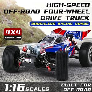 Guokai Off-Road Buggy 1:16 Brushless 4WD Fjernstyret 2.4Ghz 45km/t Blå-2