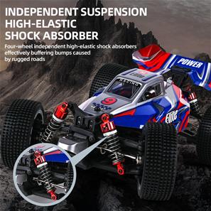 Guokai Off-Road Buggy 1:16 Brushless 4WD Fjernstyret 2.4Ghz 45km/t Blå-6