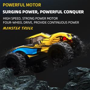 Guokai MonsterTruck 1:16 4WD Fjernstyret 2.4Ghz 35km/t Gul-4