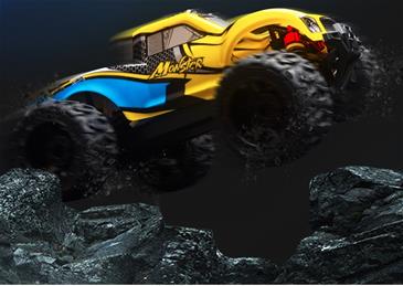 Guokai MonsterTruck 1:16 4WD Fjernstyret 2.4Ghz 35km/t Gul-6