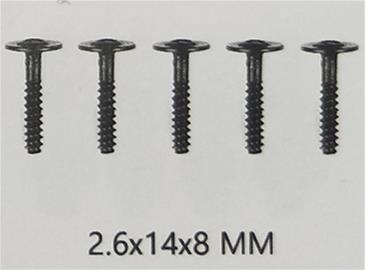 Guokai screws 2,6X14X8 MM (4 stk.)