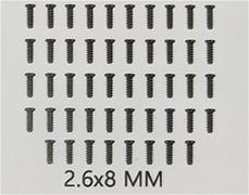 Guokai screws 2,6X8 MM (20 stk)