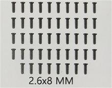 Guokai screws 2,6X8 MM (20 stk)
