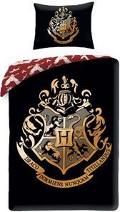 Harry Potter Hogwarts Black Sengetøj 2i1 Design - 100 Procent Bomuld
