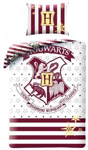 Harry Potter Hogwarts Sengetøj 2i1 Design - 100 Procent Bomuld