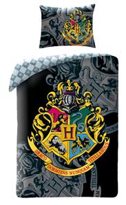 Harry Potter Hogwarts Sengetøj 2i1 Design 2 - 100 Procent Bomuld
