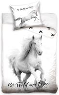 Hest - Be Wild and Free - Sengetøj 140 x 200, 100 procent bomuld