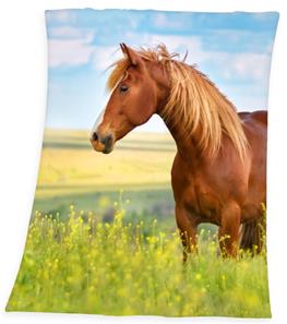 Heste Fleece tæppe - 130 x 160 cm