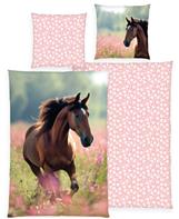 Heste Pink Sengetøj (100 procent bomuld)