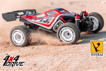 Guokai Off-Road Buggy 1:16 4WD Fjernstyret bil 2.4Ghz 35km/t Rød-3